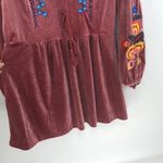 Misslook velvet embroidered dress Gypsy hippie 70s cottage core Photo 4
