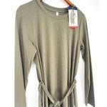 Modern Ambition Women's SZ MED Crew Neck Ribbed Dress Grean Tea Leaf Long Sleeve Green Photo 2
