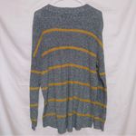 American Eagle  Gray Striped Long Sleeve Knit Jegging Fit Hi Low Sweater size SM Photo 6