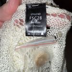 POL  Ivory Crochet Knit Duster Cardigan Sweater lightweight feminine Sz M dainty Photo 4