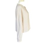Aerie cream colored long sleeve stretchy pullover crop top sweater women's small Photo 2