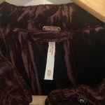 Free People  Velvet Quilted Jacket Coat Womens Size XS Chocolate Brown Rust Photo 3