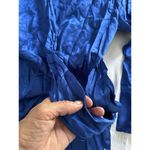 ZARA NWT Wrap Dress Royal Blue Satin Women's XS Wedding Guest Cocktail Short Photo 3