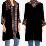 Johnny Was heavily embroidered velvet Claude tiered duster jacket NWT oversized Photo 1
