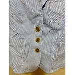 EXPRESS  Women's Blue White Striped 3/4 Sleeve Blazer Jacket Size‎ 6 Photo 4