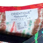 Orientique Naturally Australian Dress Size Large Red Floral A Photo 6