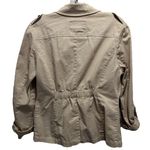 Live a Little  Tan Soft Jacket Size Small Pockets Button Up Collar Pockets Photo 4