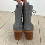 Sorel  Cate Leather Lace-up Ankle Boots US9.5 Quarry (Grey) Gum 2 Waterproof $190 Photo 7