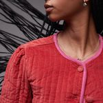 Free People  Natalia Quilted Velvet Jacket Photo 3