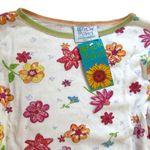 Fresh Produce 90s Y2K  Floral Stripe Long Sleeve Top‎ NWT SMALL Cotton DEADSTOCK Photo 4