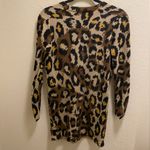 Diane Von Furstenberg  Wool Cheetah Print Button Front Long Cardigan Size Small Photo 6