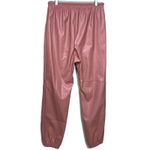 SheIn Women’s Faux Leather Jogger Pants Size M US 6 Pink Drawstring Waist 28 Photo 5