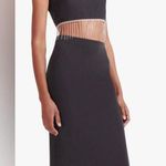 STAUD NWT  Kaz Top Rhinestone Crystal Fringe Black Crop Top Bling Cowgirl size 10 Photo 5