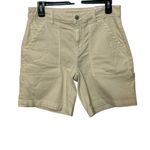 American Eagle NWT Outfitters
AE Dreamy Drape Carpenter Shorts Size 2 White Photo 1