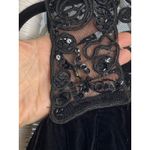 Vintage Scott McClintock Black Velvet Cocktail Dress Beaded Mesh Holiday Party M Size 10 Photo 10