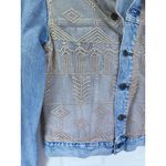 Levi's NWT  RARE French Tulle Denim Trucker Jean Jacket S Cowgirl Western Boho Photo 9