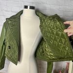Boutique NEW Leather Quilted Cropped Jacket Photo 2