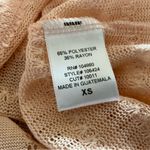 Chloe K  mesh knit scoop neck dolman sleeve pullover sweater hi low peach size XS Photo 4