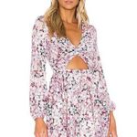 Michael Costello x REVOLVE Tabitha Dress in Pink Blossom Sz L Photo 0