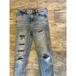 American Eagle  Next Level Stretch Denim Jeans size 4 Regular Womens‎ Distressed Photo 6