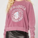 Daydreamer  Washed Pink Sequoia Crewneck Sweatshirt Cozy Comfort Nature L Photo 0