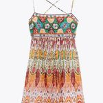 ZARA NWOT WOMAN STRAPY EMBROIDERED SHORT DRESS. 6895/240 Photo 6