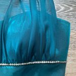 Blondie Nites  by Linda Bernell Teal Shiny Dress 10 Photo 2