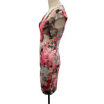 Black Halo Demetrio Cotton Watercolor Dress Pink Coral Size 2 Photo 6