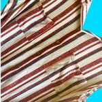 No Boundaries  Juniors Striped Button Down Waste Tie Mini Dress Cream Rust Large Photo 8