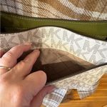 Michael Kors NWOT  Messenger Crossbody Handbag Monogram Canvas Green Leather Photo 1