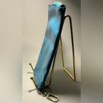 Vntg Rare Blue Hobo International Clip 2 Sided Zip Leather Coin Purse Wallet Photo 1