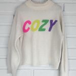 A New Day  Women Medium Ivory Crewneck COZY Long Sleeve Ribbed Cuff & Hem Sweater Photo 0