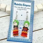Muñekita Kitapena Mexican Worry Doll Handmade Earrings NWT Photo 0