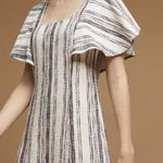 Akemi + Kin  by Anthropologie Navy Jovanie Coastal Flutter Dress - Size - Medium Photo 0