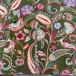 Loft 8 NEW Paisley Seamed Button Midi Skirt Slit Cut Front Green Colorful Floral Photo 12