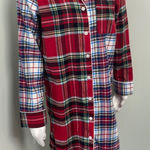 Lands' End  Women's Long Sleeve Print Flannel Nightshirt Size Small Photo 0