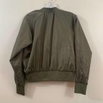 Free People Green Midnight Cropped Bomber Jacket Photo 7