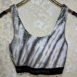 Electric & Rose Black gray White tie dye sports bra small Photo 0
