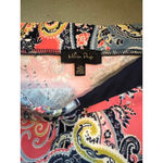 Melissa Paige Women's  Pencil Skirt L Coral Blue Paisley Photo 1