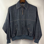 Brunello Cucinelli Women’s Small Dark Blue Jean Bomber Jacket Photo 0