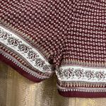 Garnet Hill Maroon Printed Tie Waist Gauze Cotton Shorts Size 12 Photo 7