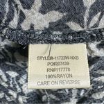 Lovestitch long bell sleeve gray and ivory floral tie front top size small Photo 6