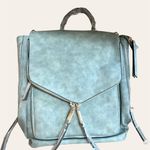 VR NYC Denim Style Flap Backpack Purse Blue Photo 1