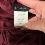 B Darlin Maroon and black poka dot ruffle dress Photo 1