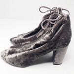 Report Velvet Peep Toe Zip Purple Ankle Boots Size 8.5 Photo 4