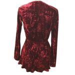 Bebop  crushed red velvet romper size small cute festival y2k Photo 7