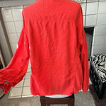 ZARA  orange linen shacket size large oversized Photo 5