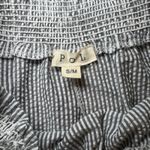 POL Women’s Striped Skirt S/M Gray And White Boho Festival Beach Photo 3