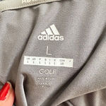 Adidas Golf Womens Large 1/4 Zip Athletic Top Grey Striped Long Sleeves Pullover Photo 4