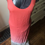 La Blanca  double dip coral & gray beachy maxi dress Photo 0